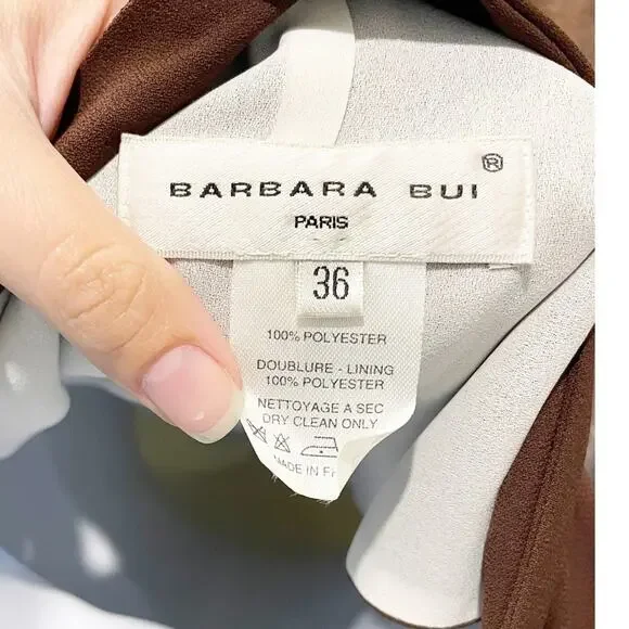 Barbara Bui Paris Vintage Color-block Cocktail Dress Size 36 or US Size 6 - Picture 6 of 9